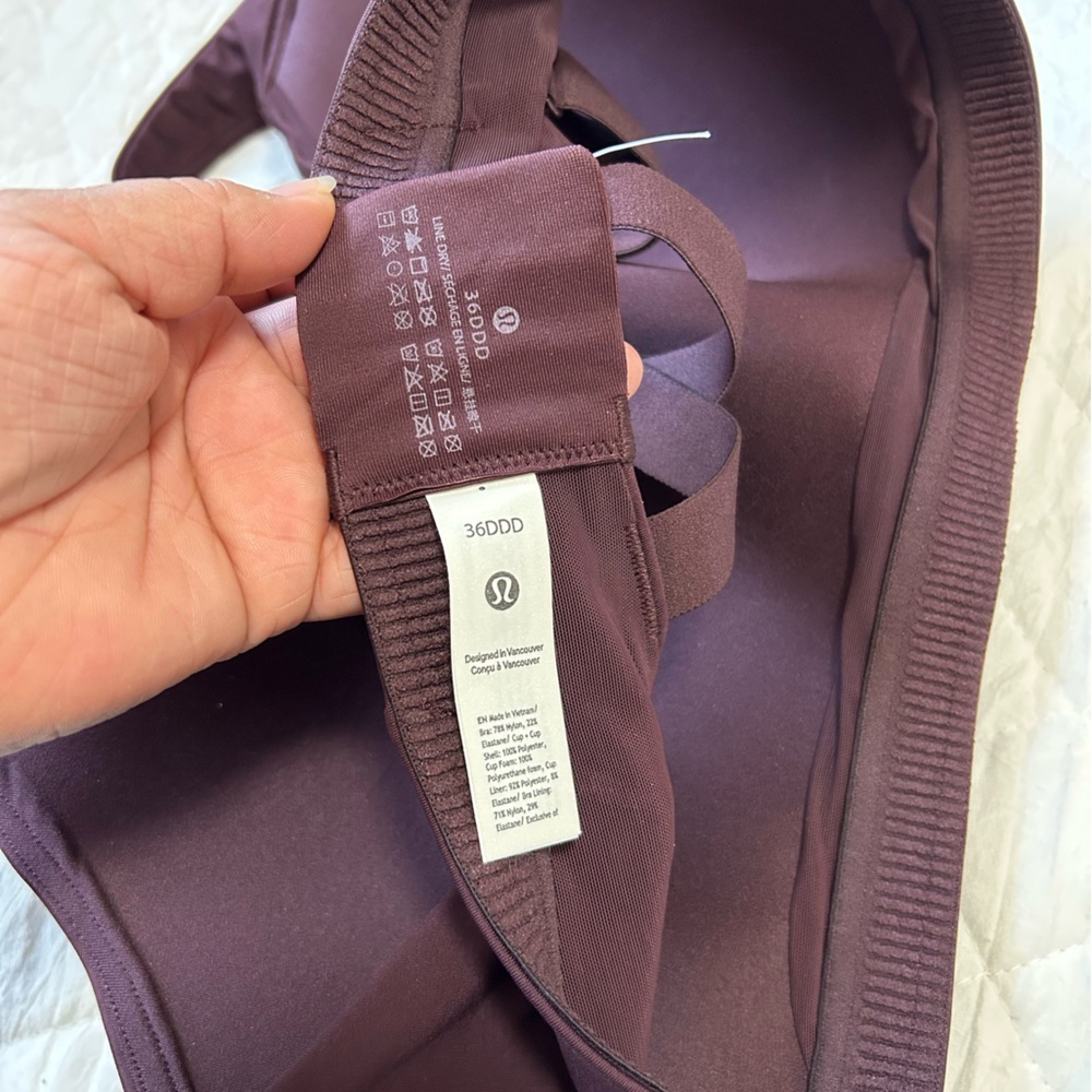 lululemon athletica Deep Burgundy Sports Bra NWOT - Picture 5 of 5